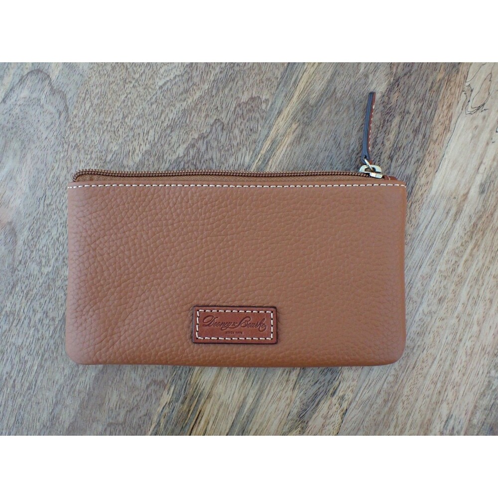 Dooney & Bourke Brown Leather Zip Wallet